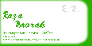 roza mavrak business card